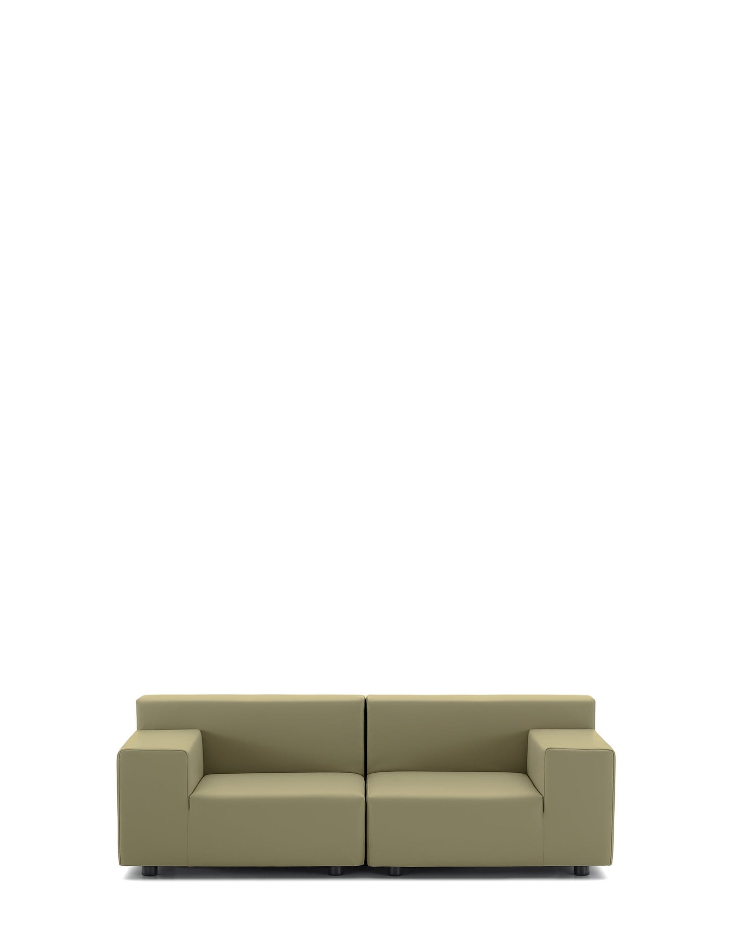 Plastics Tech Fabric Two-Seater Sofa by Kartell #GREEN