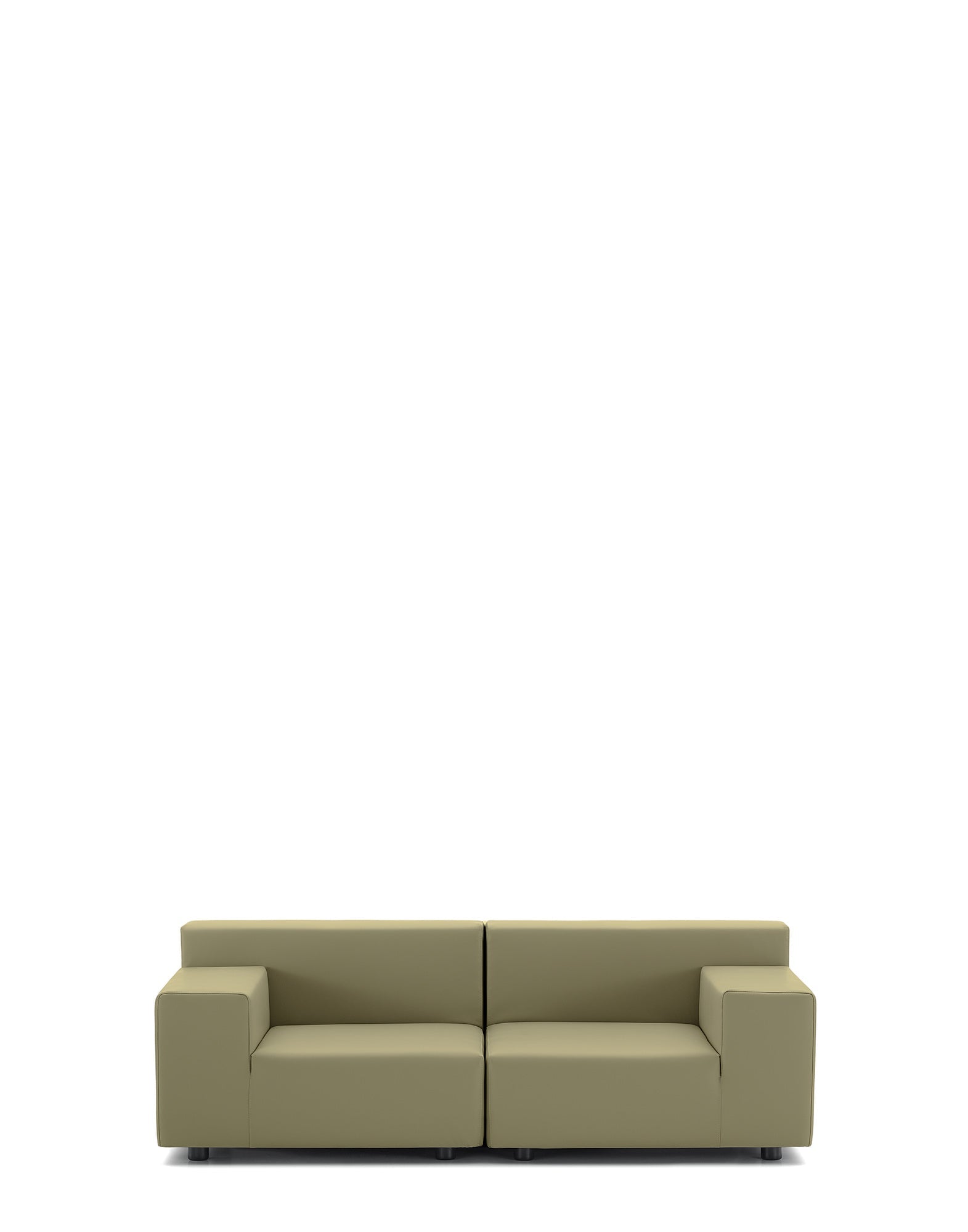 Plastics Tech Fabric Two-Seater Sofa by Kartell #GREEN