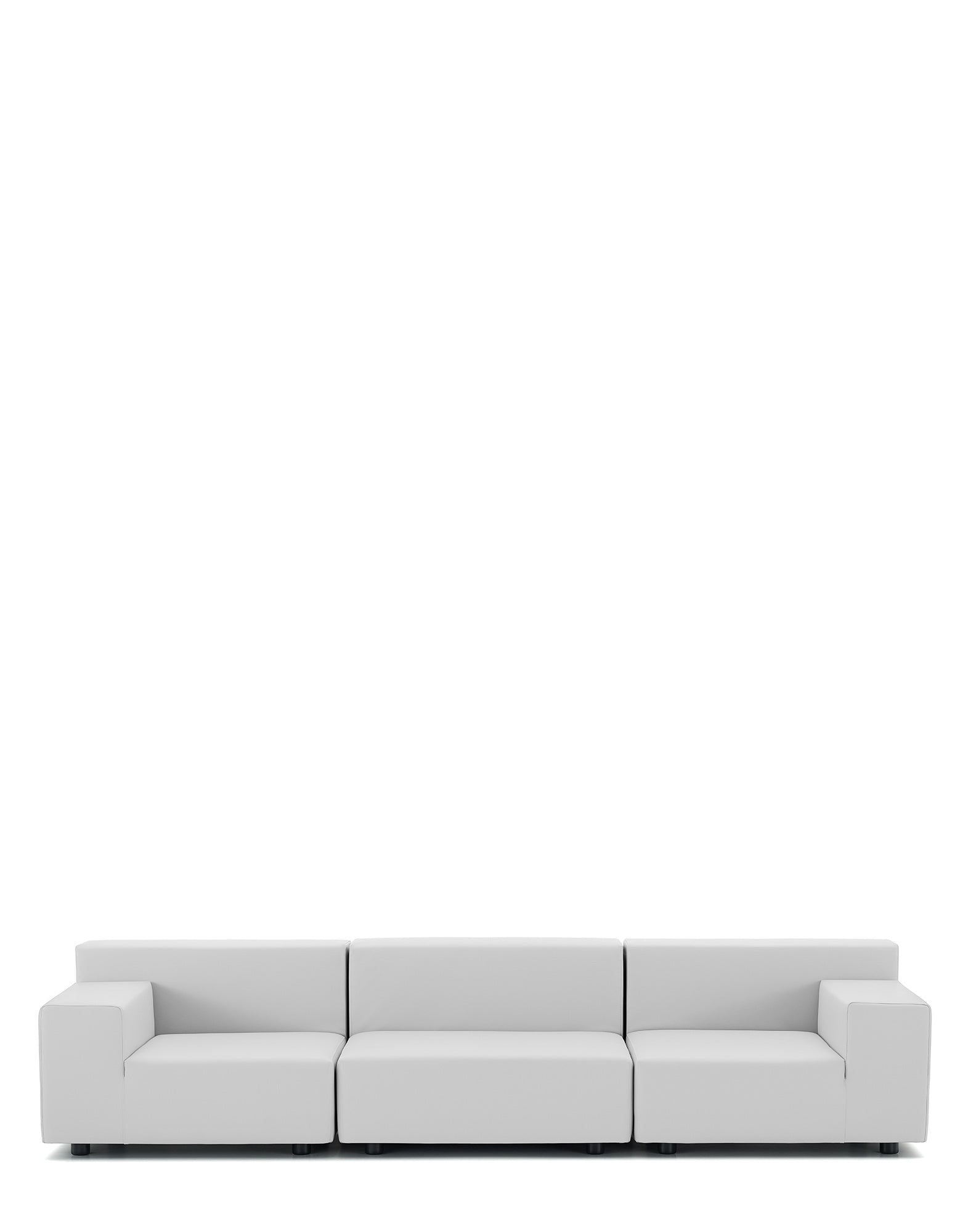 Plastics Tech Fabric Three-Seater Sofa by Kartell #WHITE