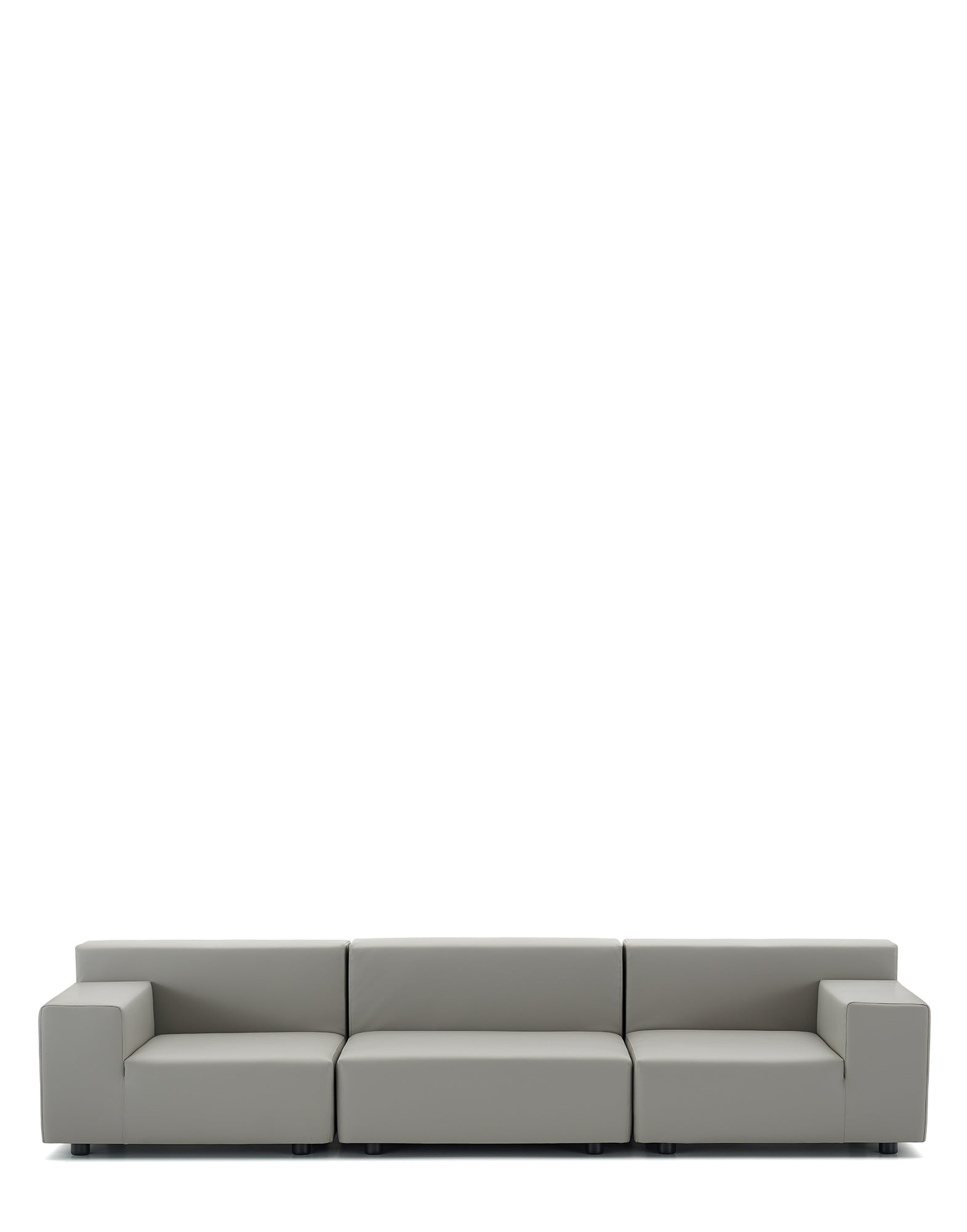 Plastics Tech Fabric Three-Seater Sofa by Kartell #GREY