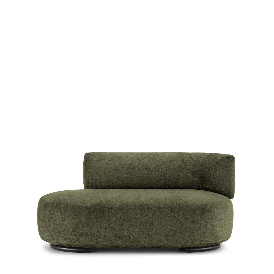 K-Wait Dormeuse Sofa by Kartell #CHENILLE / GREEN / RIGHT