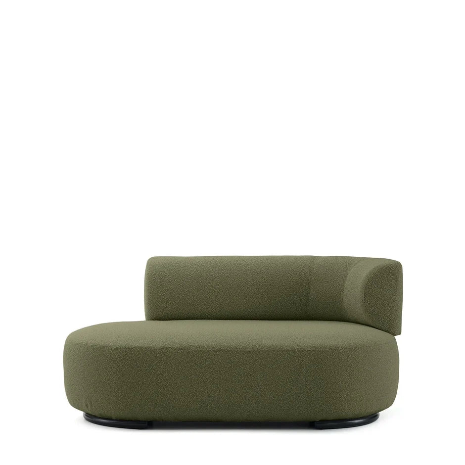 K-Wait Dormeuse Sofa by Kartell #BOUCLÈ / GREEN / RIGHT