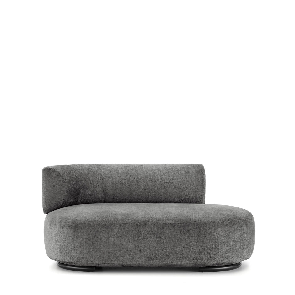 K-Wait Dormeuse Sofa by Kartell #CHENILLE / GREY / LEFT