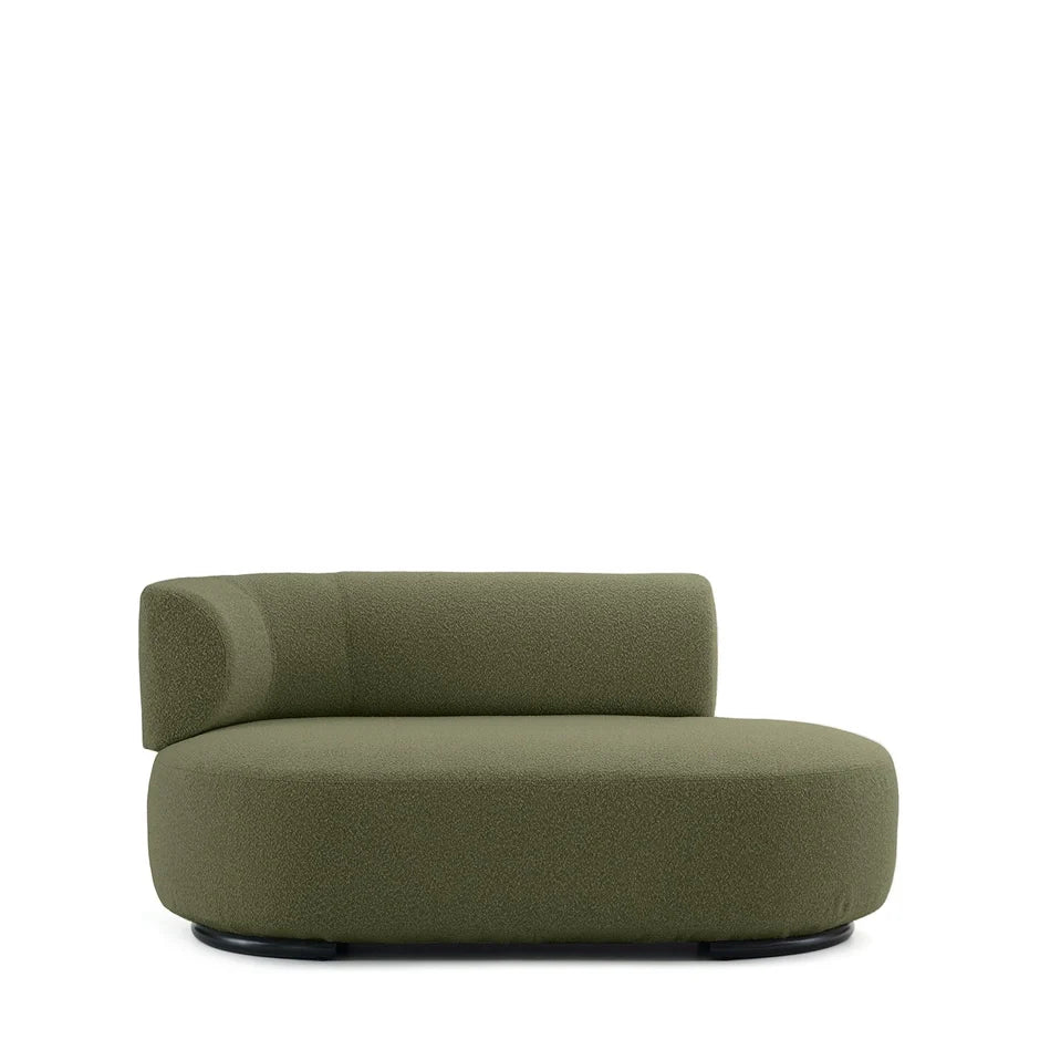 K-Wait Dormeuse Sofa by Kartell #BOUCLÈ / GREEN / LEFT