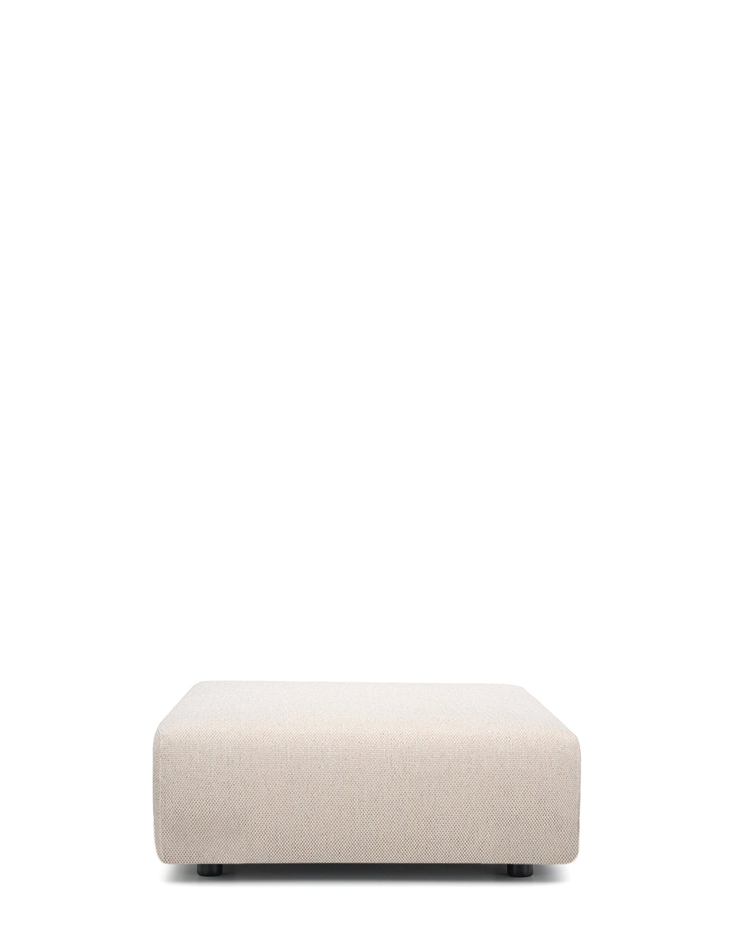 Plastics Duo Pouf Square Nile by Kartell #ECRU