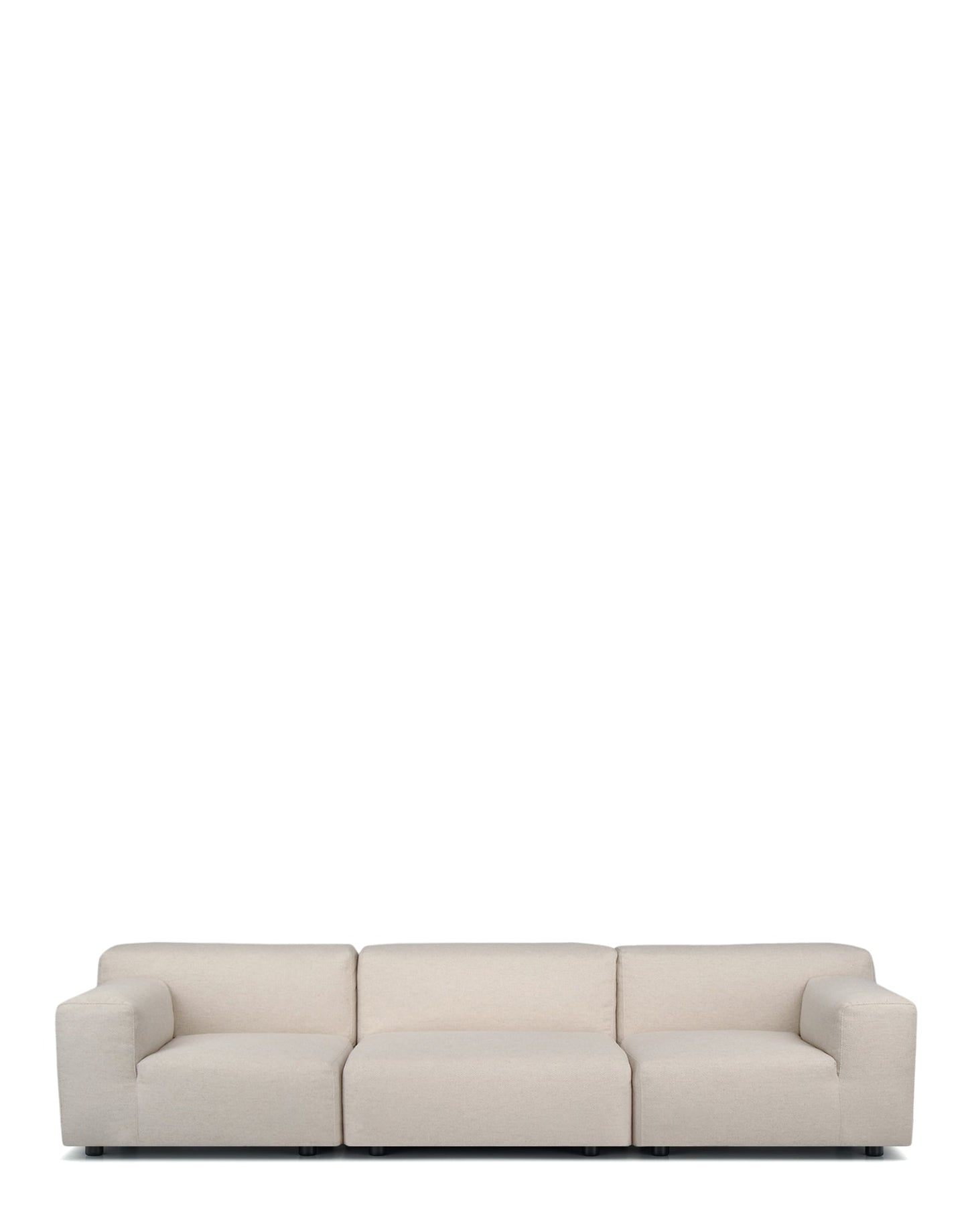 Plastics Duo Three-Seater Sofa Nilo by Kartell #BEIGE