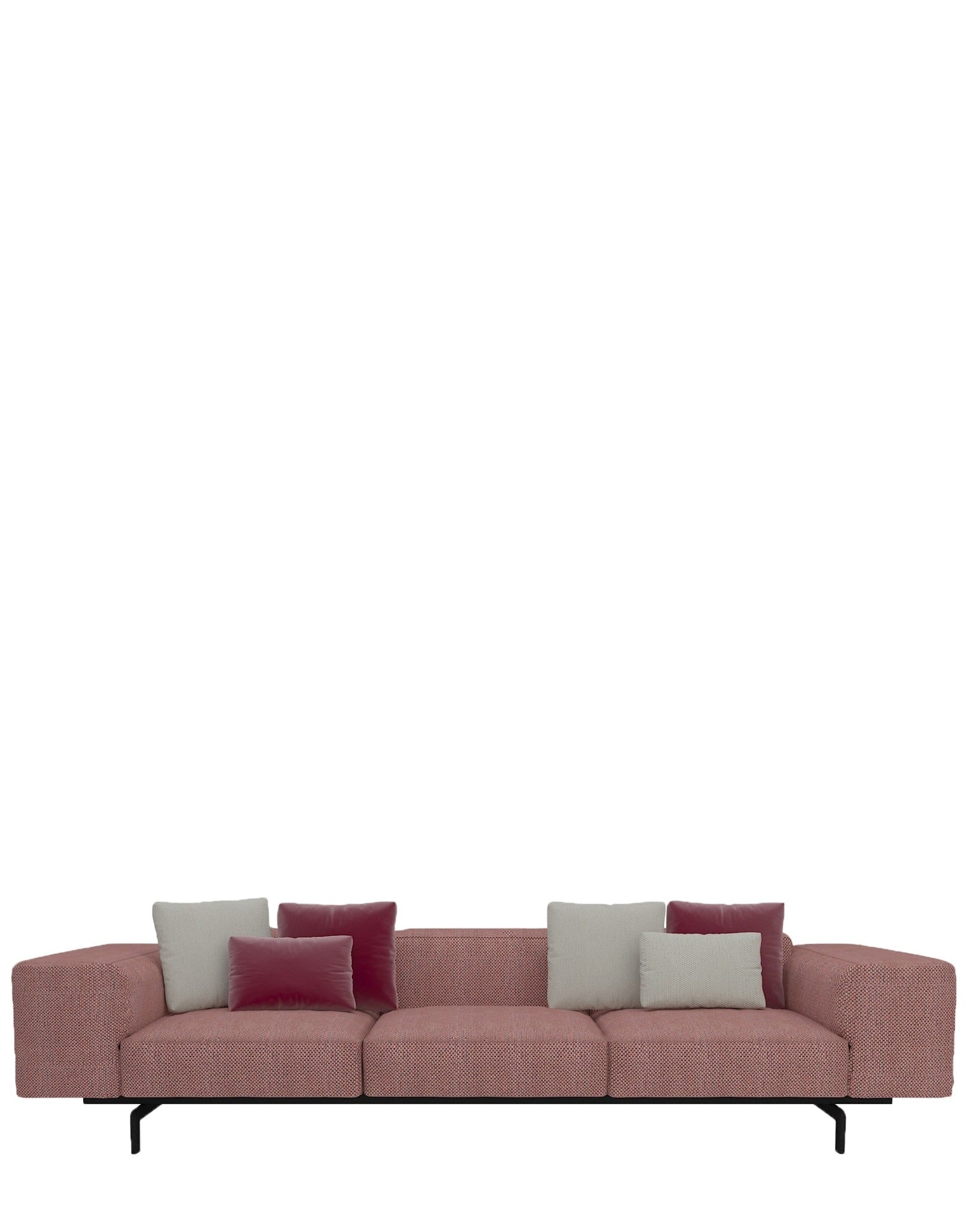 Largo Three-Seater Sofa by Kartell #GUBBIO/PINK/