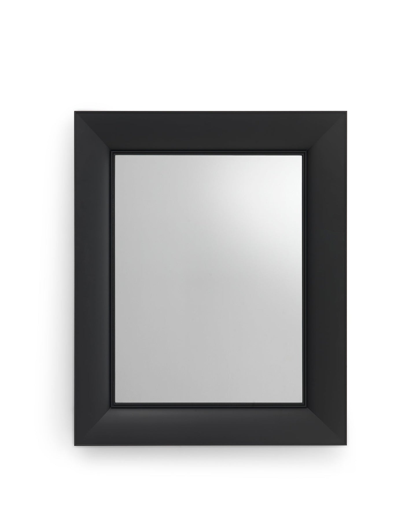 Francois Ghost Wall Mirror by Kartell #MAT BLACK/79 cm x 65 cm/