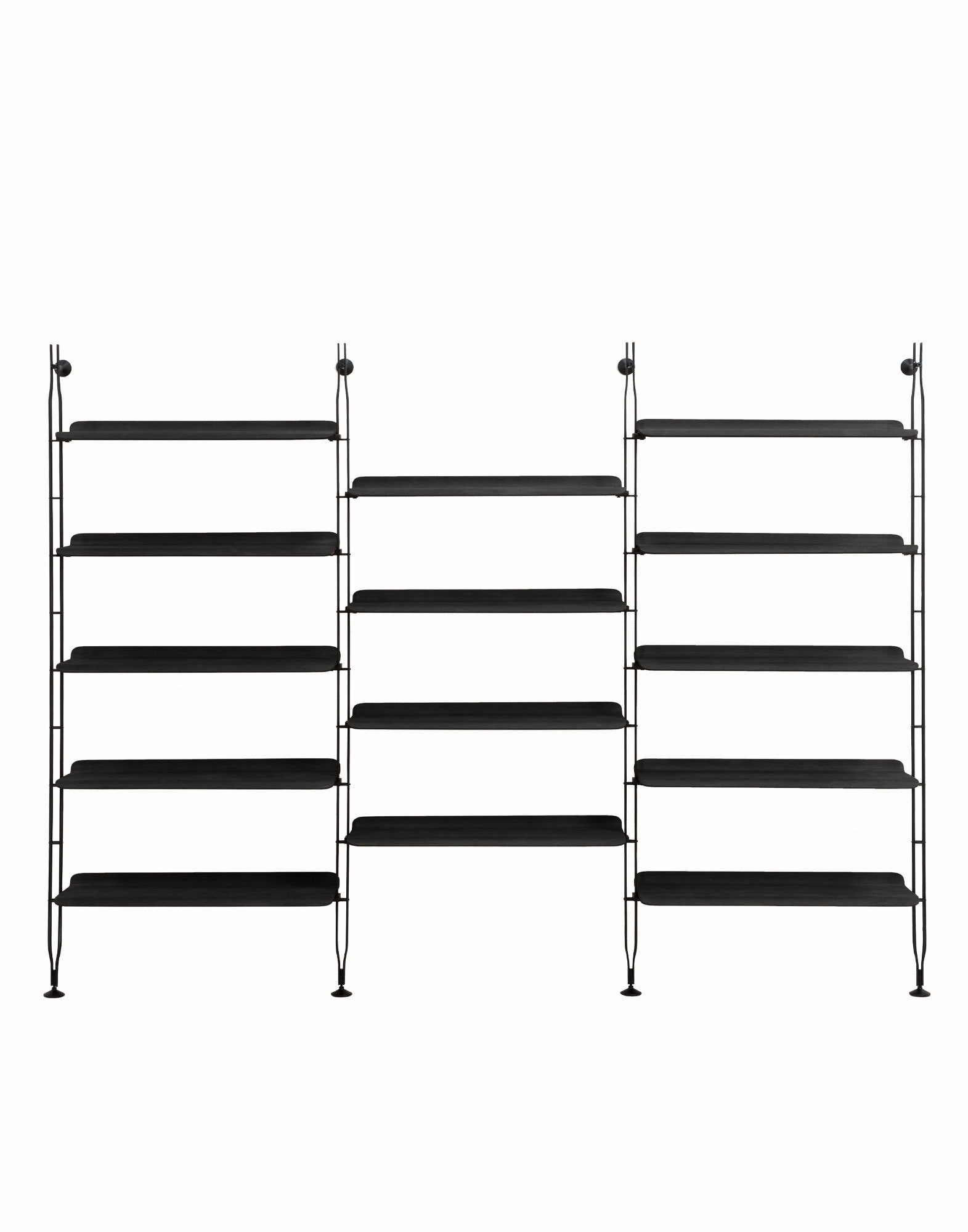 Adam Wood Shelf (3 Column) by Kartell #ASH BLACK/BLACK