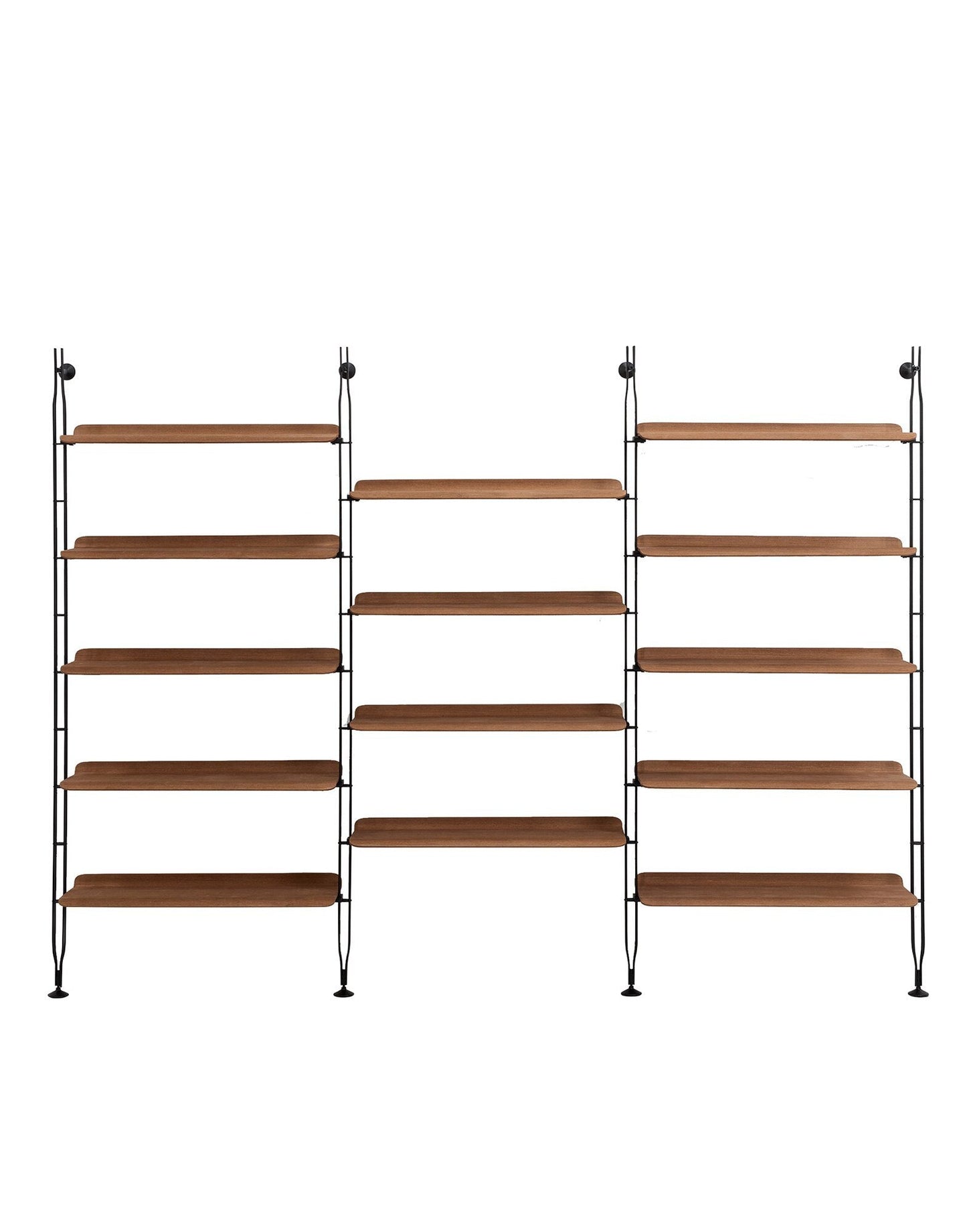 Adam Wood Shelf (3 Column) by Kartell #DARK WOOD/BLACK