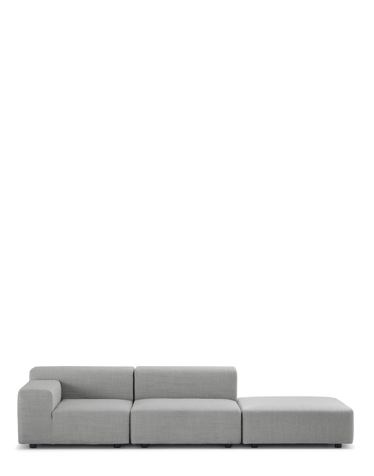 Plastics Outdoor Two-Seater Sofa + Pouf by Kartell #GREY/Right Arm/