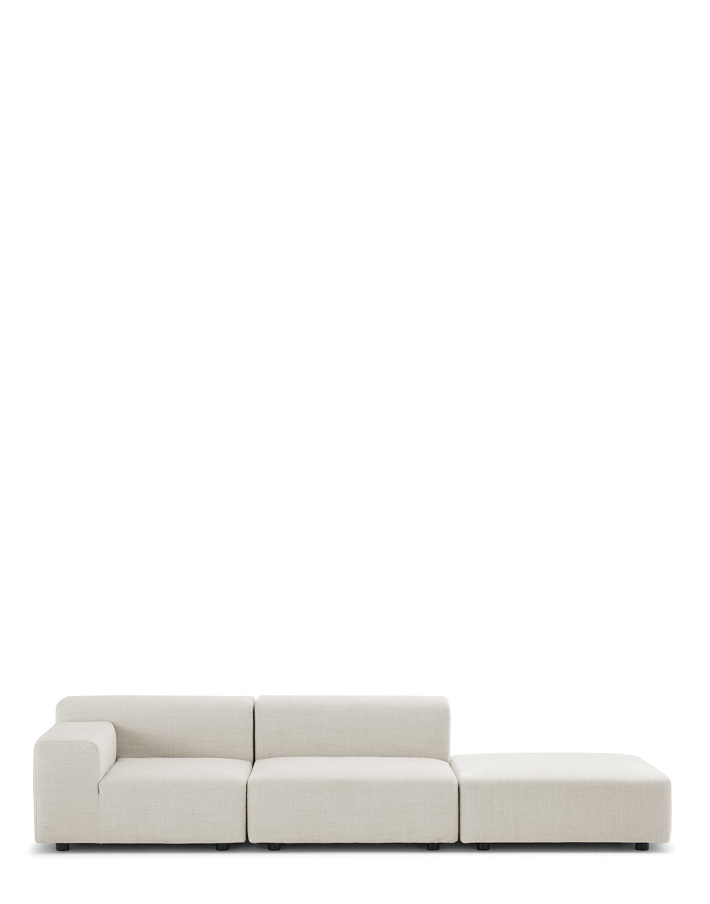 Plastics Outdoor Two-Seater Sofa + Pouf by Kartell #WHITE/Right Arm/