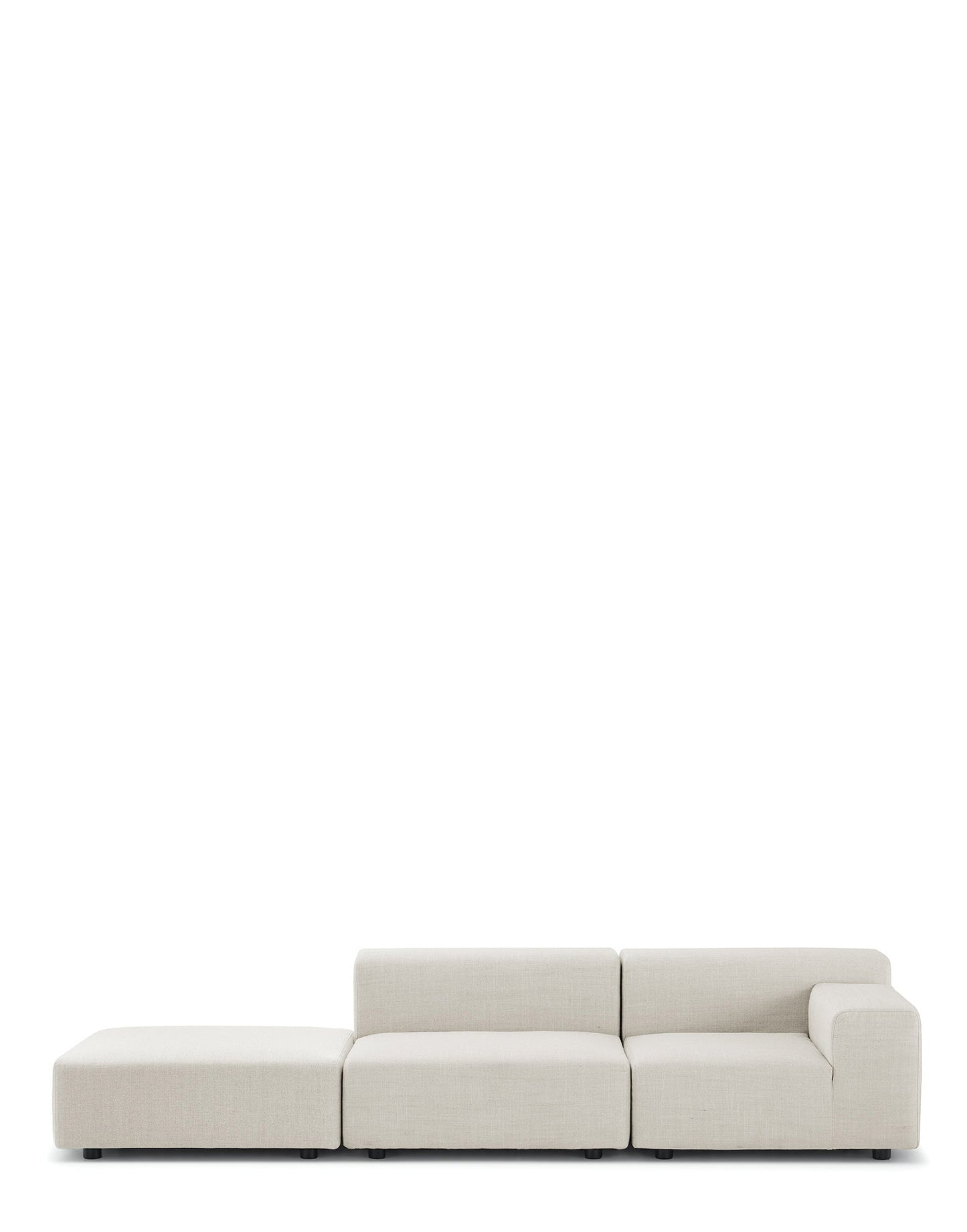 Plastics Outdoor Two-Seater Sofa + Pouf by Kartell #WHITE/Left Arm/