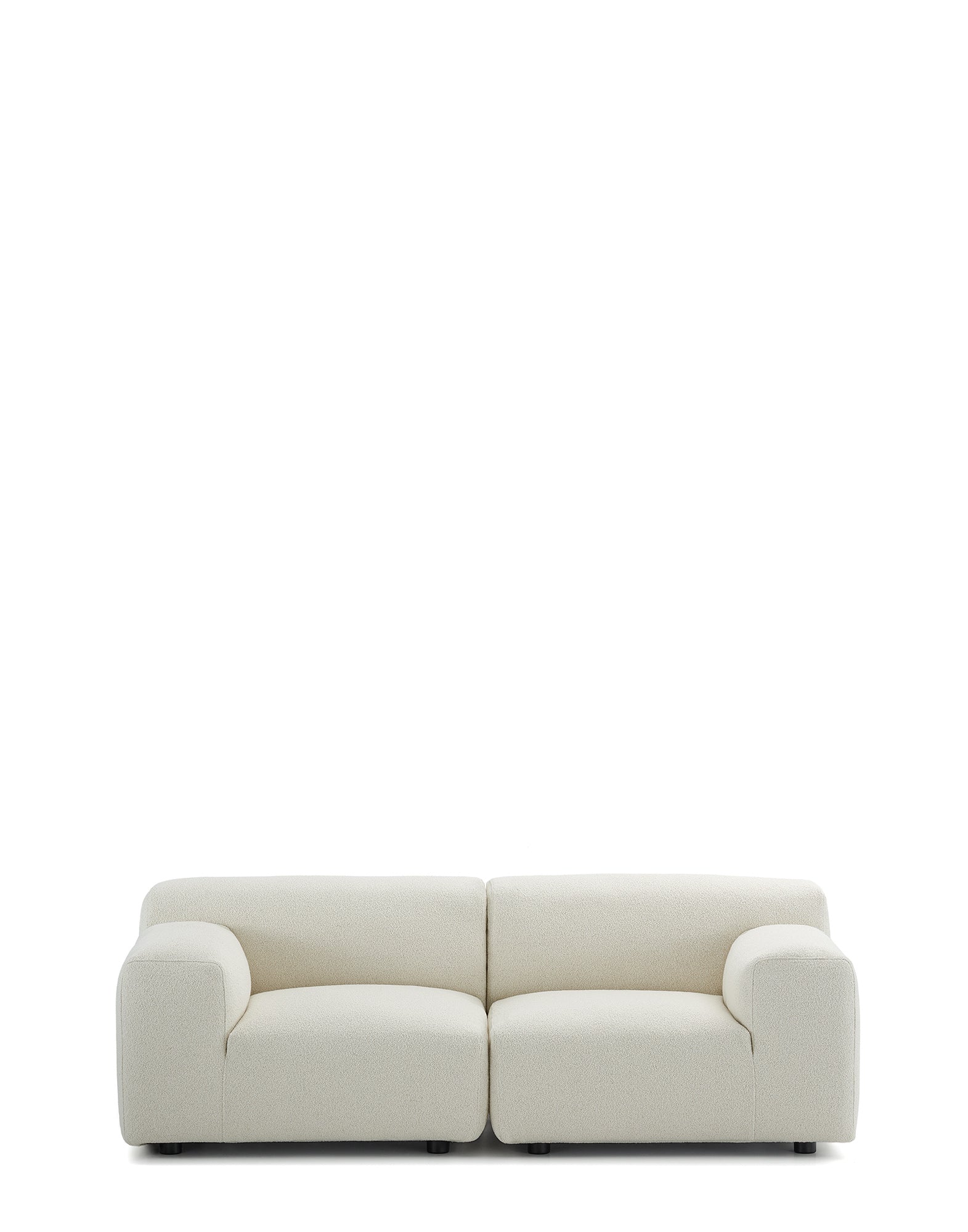 Plastics Duo Two-Seater Sofa Orsetto by Kartell #WHITE/FLAMEPROOF/