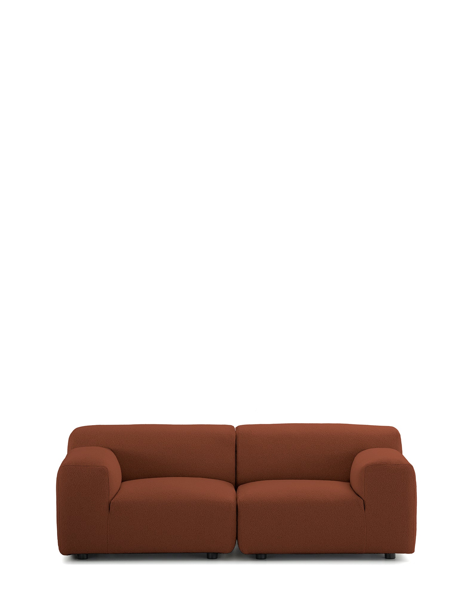 Plastics Duo Two-Seater Sofa Orsetto by Kartell #RUSSET/FLAMEPROOF/