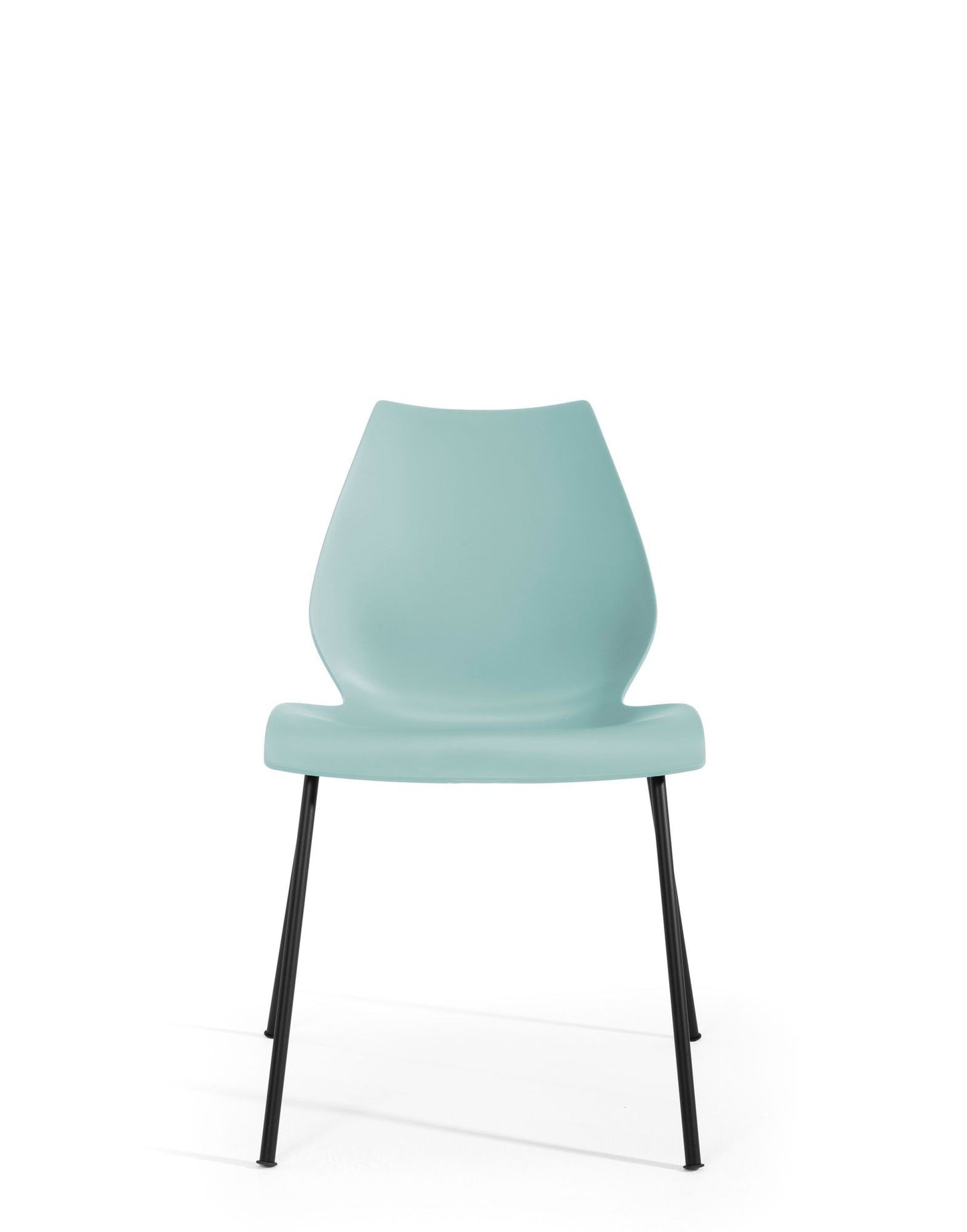 Maui Chair by Kartell #LIGHT BLUE/BLACK PAINTED STEEL/