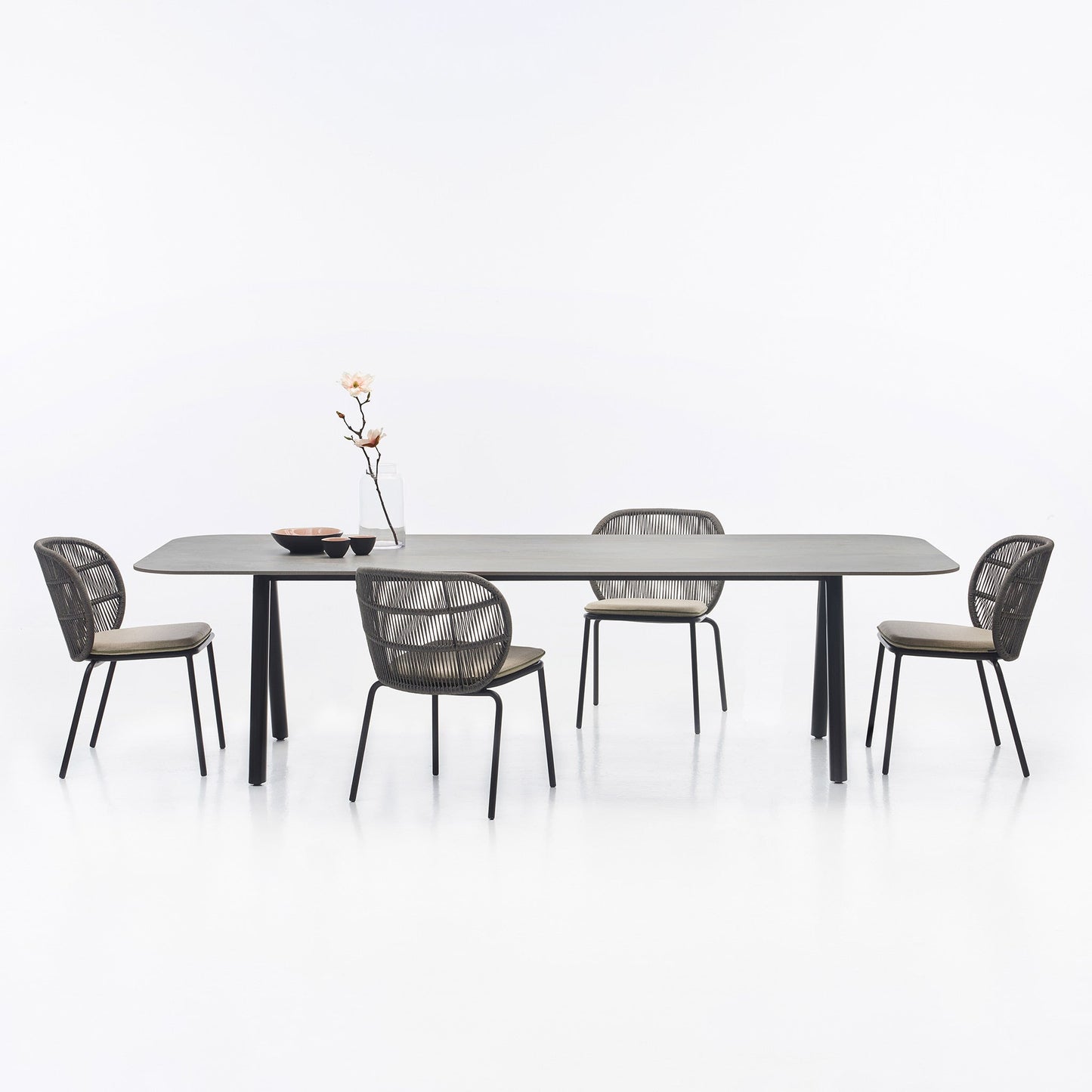 Ceramic Dining Table Kodo by Vincent Sheppard #FOSSIL GREY/CERAMIC FLINT