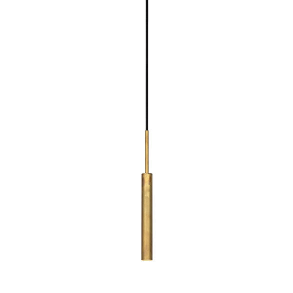 Stav 1 Rod Pendant Lamp by Konsthandverk #Raw Brass