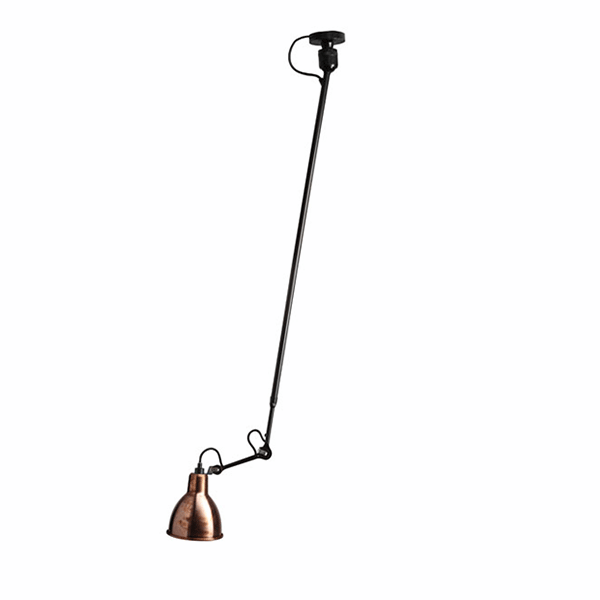 N302 Ceiling Lamp by Lampe Gras #Mat Black & Raw Copper