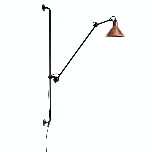 N214 Wall Lamp by Lampe Gras #Mat Black & Raw Copper