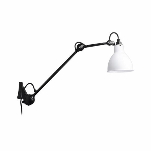 N222 Wall Lamp by Lampe Gras #Mat Black & White