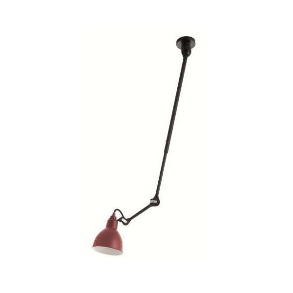 N302 Ceiling Lamp by Lampe Gras #Mat Black & Mat Red