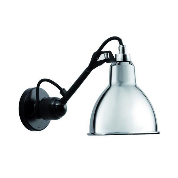 N304 Wall Lamp by Lampe Gras #Mat Black & Chrome Hardwired