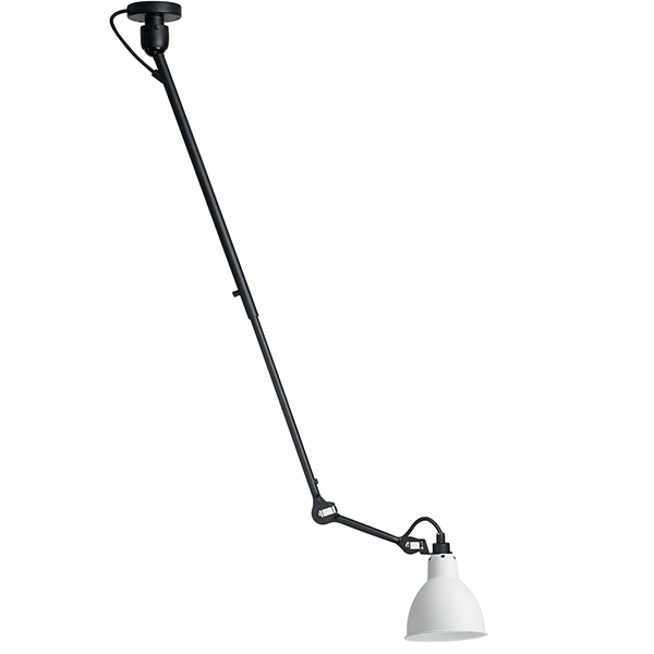 N302 Ceiling Lamp by Lampe Gras #Mat Black & Mat White