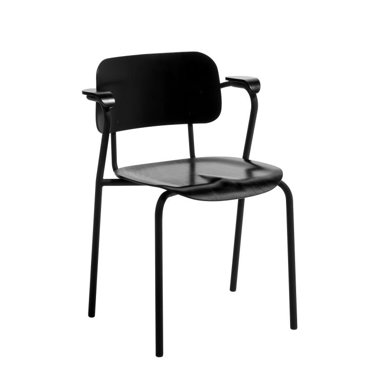 LUKKI - Stackable chair with armrests