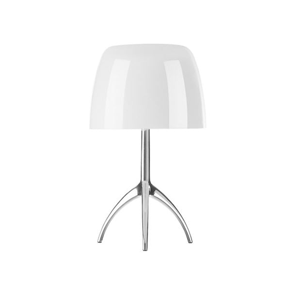 Lumiere Table Lamp Piccola by Foscarini #White / Aluminum / with Dimmer