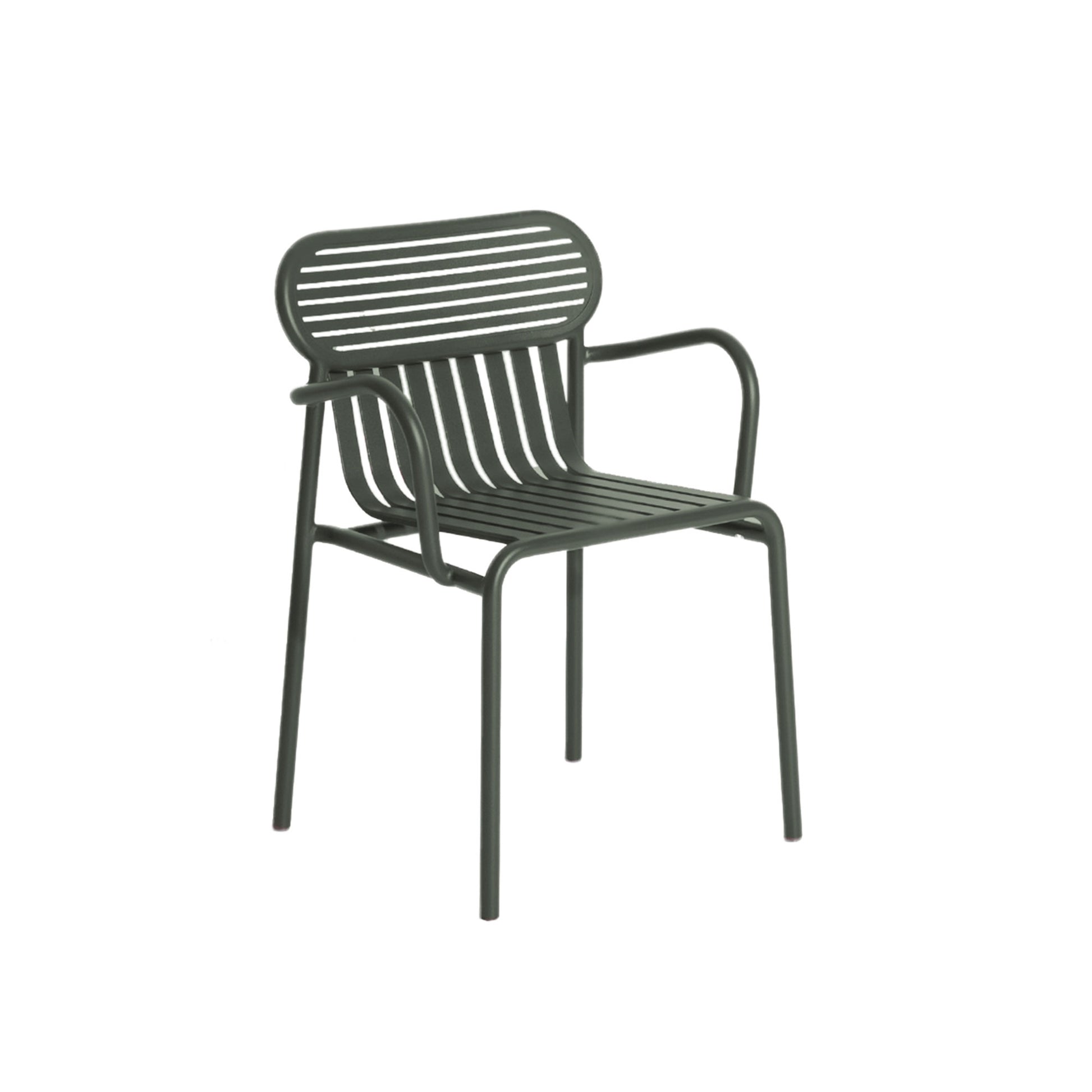 WEEK-END Dining Chair with Armrests by Petite Friture #Glass Green
