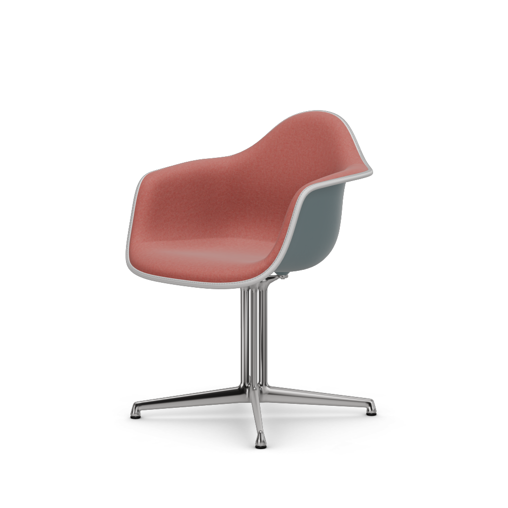 EAMES Plastic Armchair Dal (with Full Upholstery) (Color of Seat Shell -Ice Grey) (Request Info)