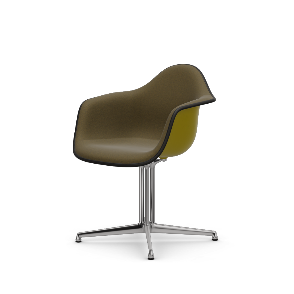 EAMES Plastic Armchair Dal (with Full Upholstery) (Color of Seat Shell -Mustard) (Request)