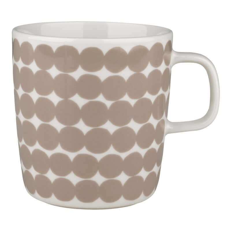 Oiva - Räsymatto mug by Marimekko #4 dl, white - beige #