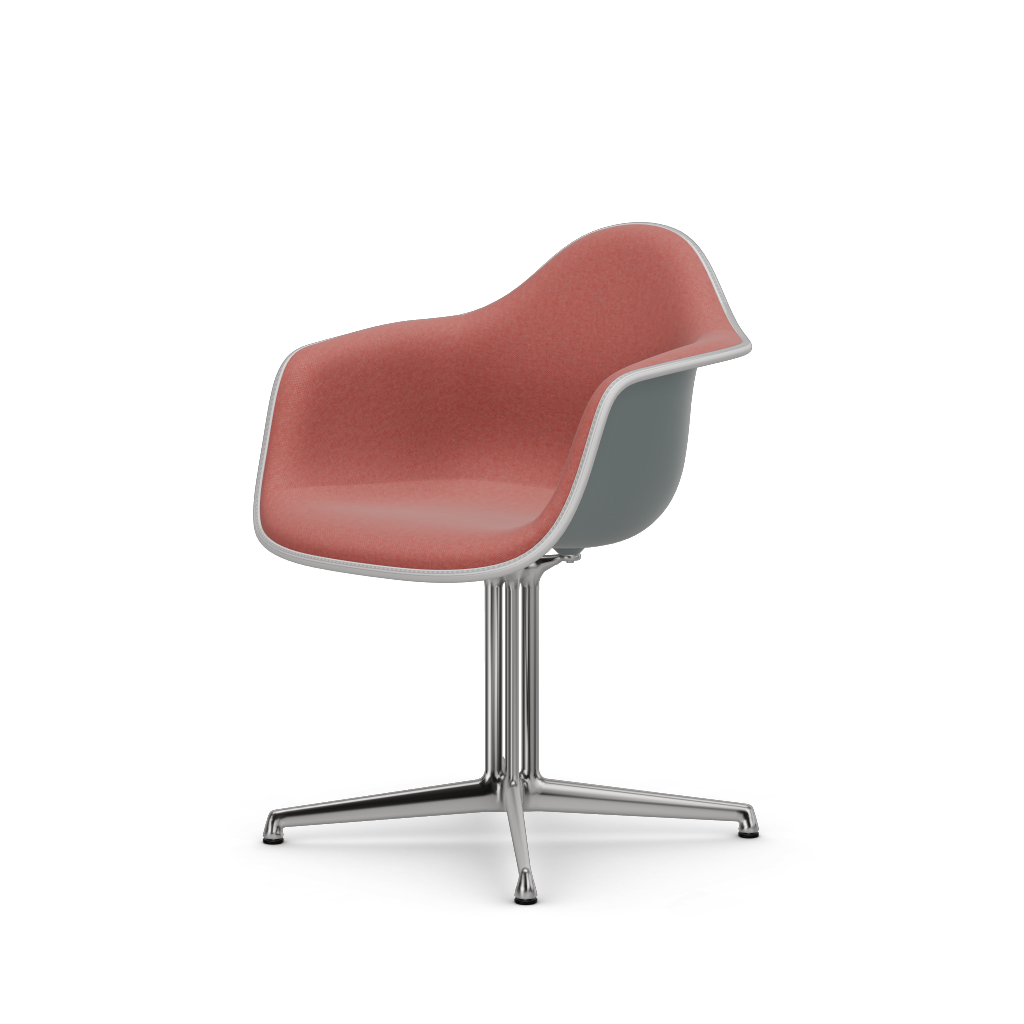 EAMES Plastic Armchair Dal (with Full Upholstery) (Color of Seat Shell -Light Grey) (request info)