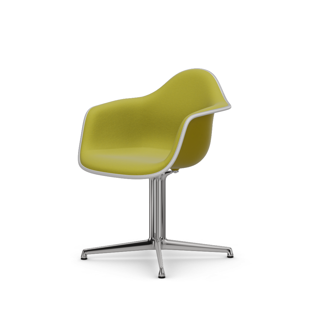 EAMES Plastic Armchair Dal (with Full Upholstery) (Color of Seat Shell -Mustard) (Request)