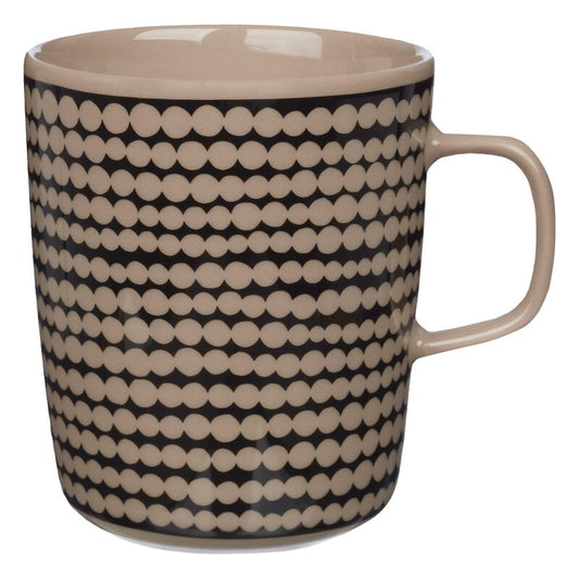 Oiva - Siirtolapuutarha mug by Marimekko #2,5 dl, terra - black #