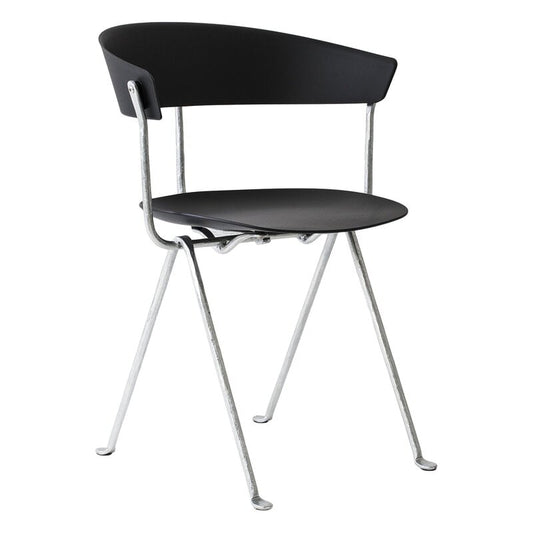 Officina chair by Magis #galvanized, black #