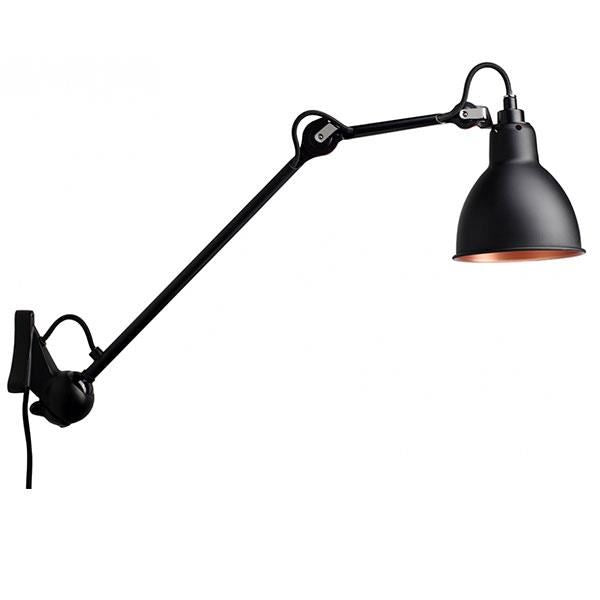N222 Wall Lamp by Lampe Gras #Mat Black & Mat Black/copper