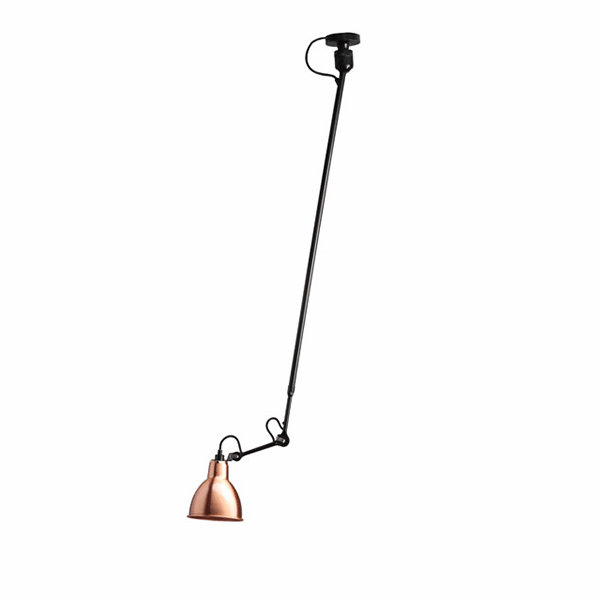 N302 Ceiling Lamp by Lampe Gras #Mat Black & Copper
