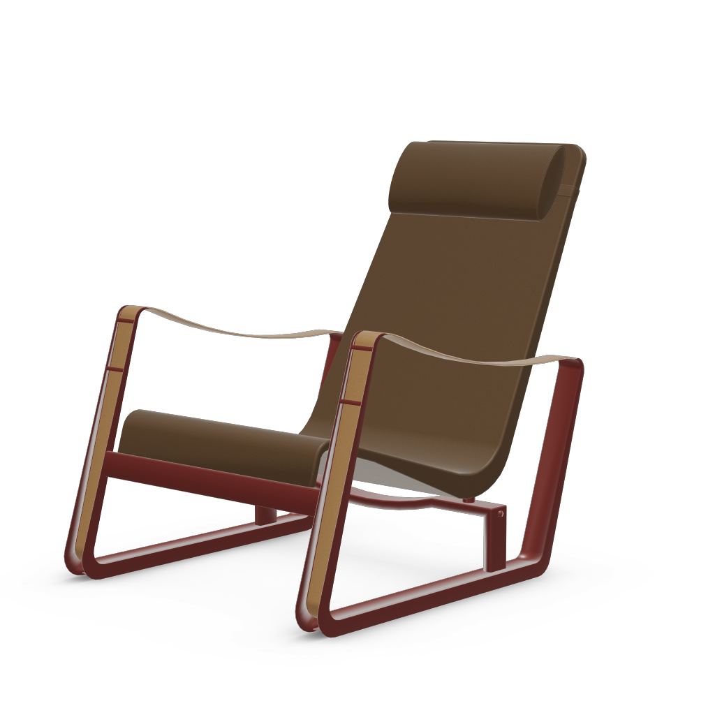 Cite Lounge Chair (Japanese red powder-coated (smooth)) by Vitra