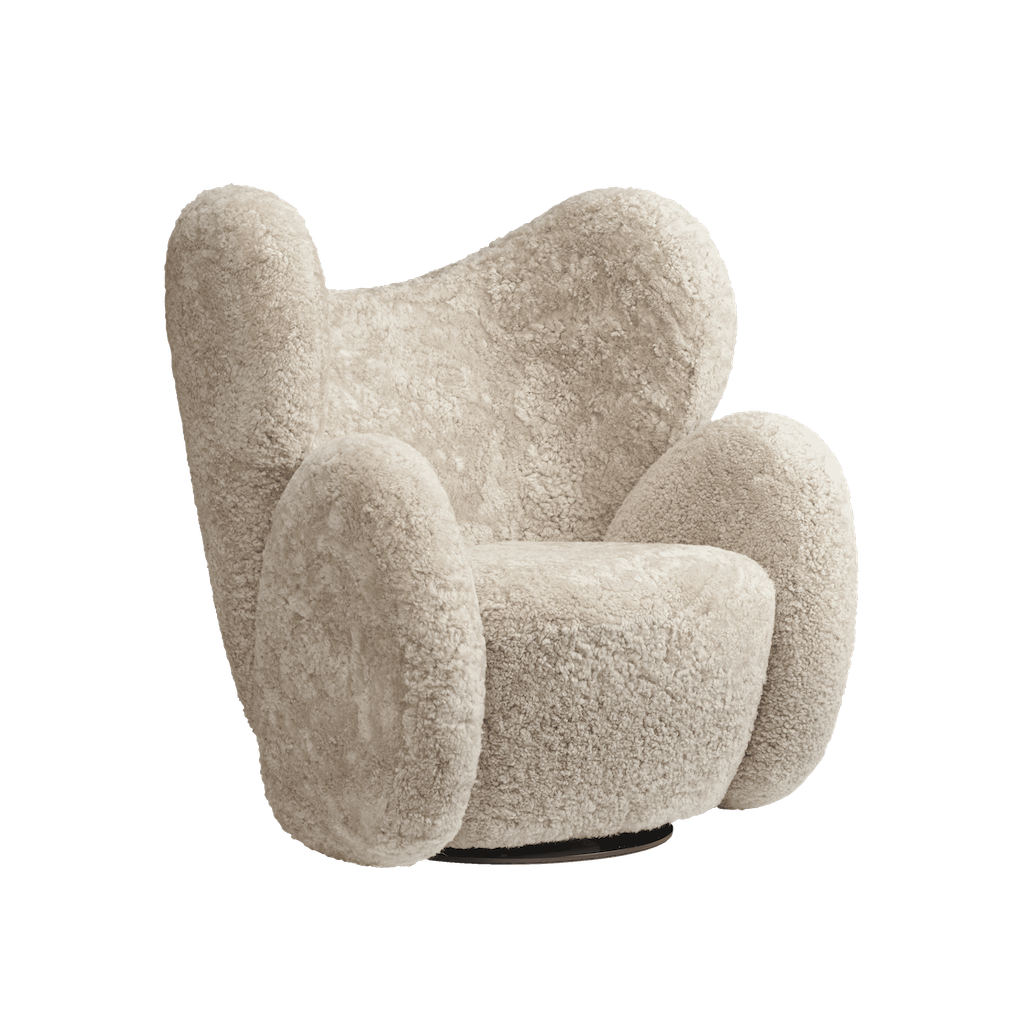 Big Big Chair - Wing Fabric Armchair by Norr11 #Sheepskin | Moonlight