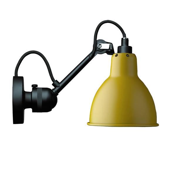 N304 Wall Lamp by Lampe Gras #Mat Black & Mat Yellow Hardwired
