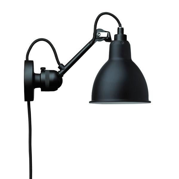 N304 Wall Lamp by Lampe Gras #Mat Black w. Cord