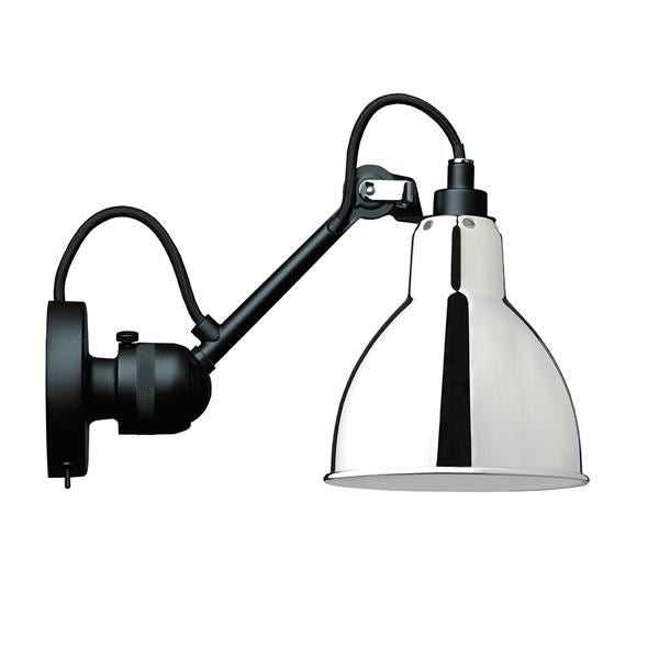 N304 Wall Lamp by Lampe Gras #Matt Black & Chrome With On/Off