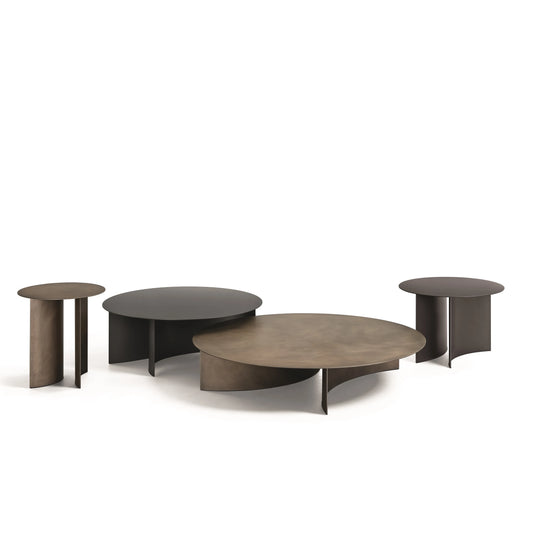 Pierre - Round Metal Coffee Table by Flou