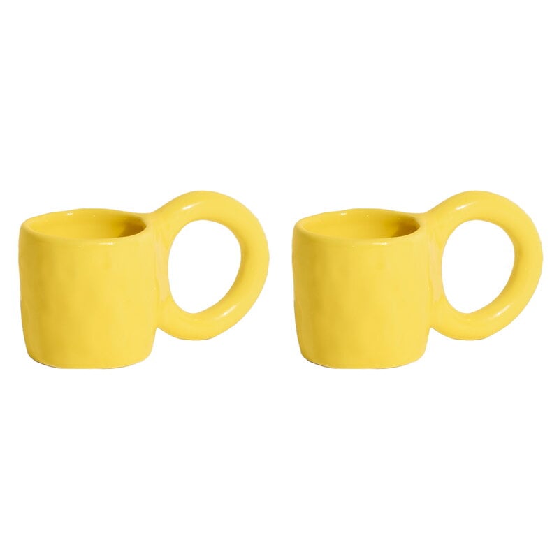 Donut espresso cup by Petite Friture #2 pcs, lemon #