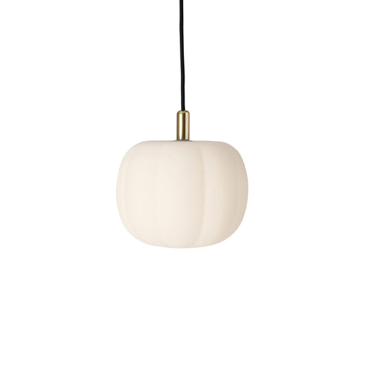 Pepo Pendant Lamp Small Ø20 by Made By Hand #Opal White/ Brass