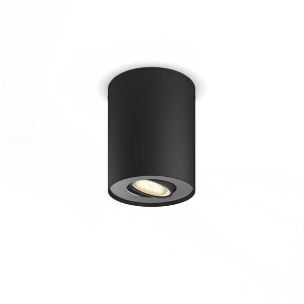 Pillar Single Spot Black Incl. Damper by Philips hue #Black Incl. Damper