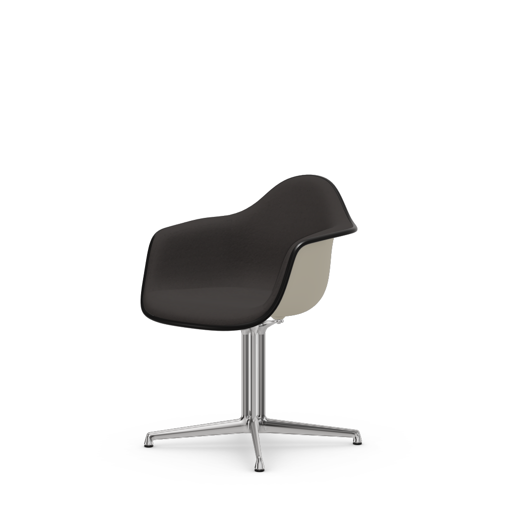 EAMES Plastic Armchair Dal (with Full Upholstery) (Color of Seat Shell -PEBBLE) (Request Info)